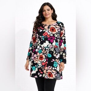 Express Women’s multicolored floral print open back casual dress size 10